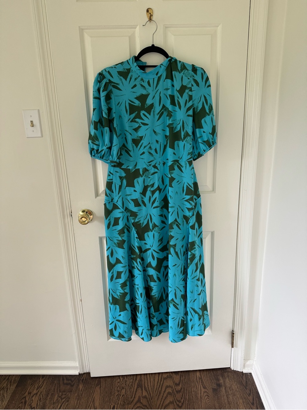 Diane Von Furstenberg Turquoise Floral Midi Dress - Women's